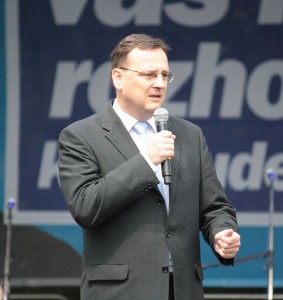 Dnes již bývalý premiér a předseda strany ODS Petr Nečas. Autorem snímku je Aktron.